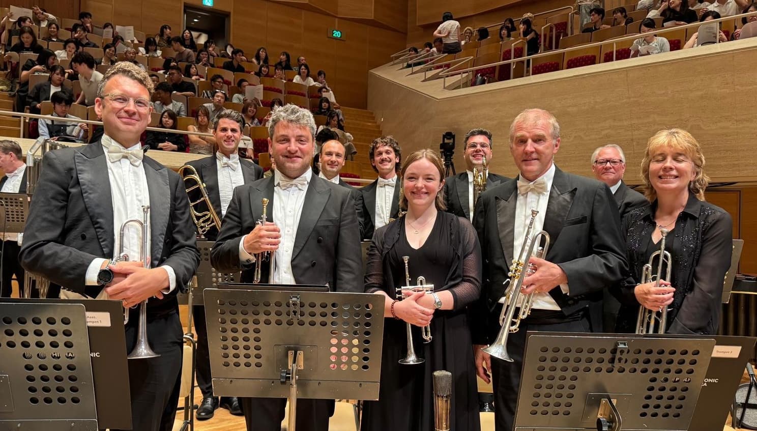 Juliette with the Royal Philharmonic Orchestra, performing the music of Studio Ghibli under the direction of Joe Hisaishi at Suntory Hall, Tokyo